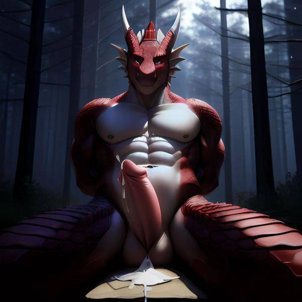 Anthro Dragon Male Solo Abs Cum Dripping Muscular Dragon Penis Genital Slit Furry Sitting Realistic Scales Detailed Scales Textu, 3927934168 - AIHentai - aihentai.co on pornintellect.com