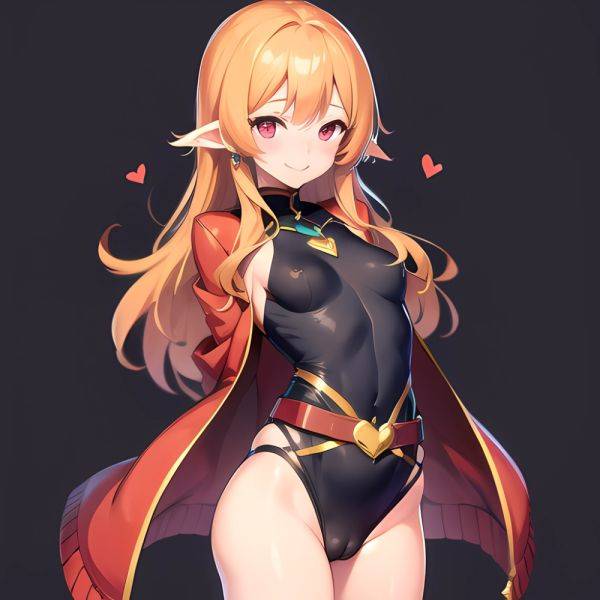 1girl Mature Belt Blush Breasts Cameltoe Gem Heart Highres Hyper Blossom Jacket Jewelry Leotard Long Hair Magical Girl Orange Ha, 4056718728 - AIHentai - aihentai.co on pornintellect.com