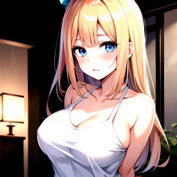 1girl Blonde Hair Blue Eyes Blush Breasts Go Toubun No Hanayome Miku Day Nakano Miku Arms Behind Back, 845790552 - AIHentai - aihentai.co on pornintellect.com