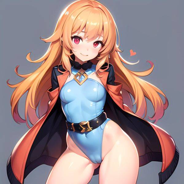 1girl Mature Belt Blush Breasts Cameltoe Gem Heart Highres Hyper Blossom Jacket Jewelry Leotard Long Hair Magical Girl Orange Ha, 911066113 - AIHentai - aihentai.co on pornintellect.com