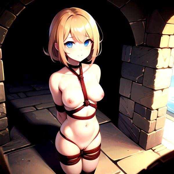 1girl Solo BDSM Tied Up Rope Dungeon Cave Naked Pov Blue Eyes Arms Behind Back Masterpiece High Quality, 96109478 - AIHentai - aihentai.co on pornintellect.com