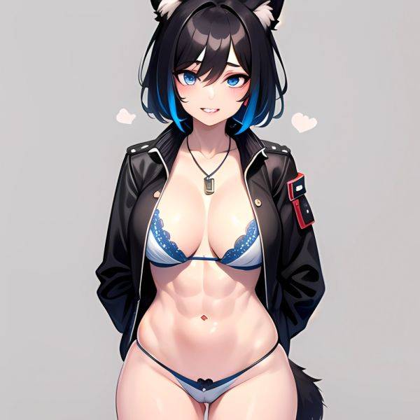 Solo 1girl Abs Animal Ears Aria Crystalplanet00 Bbc Chan Biting Black Hair Black Sclera Blue Eyes Breasts Colored Sclera Cropped, 1453734455 - AIHentai - aihentai.co on pornintellect.com