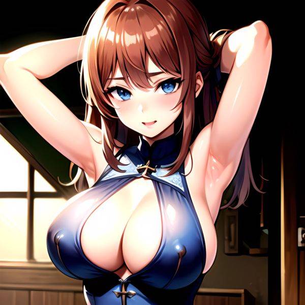 1girl Solo Big Boobs Pov Blue Eyes Armpits Arms Behind Head, 210374921 - AIHentai - aihentai.co on pornintellect.com