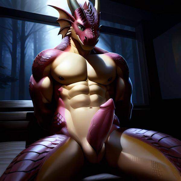 Anthro Dragon Male Solo Abs Muscular Dragon Penis Genital Slit Furry Sitting Realistic Scales Detailed Scales Texture 1 4 Detail, 190646073 - AIHentai - aihentai.co on pornintellect.com