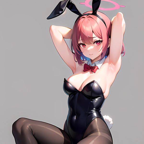 1girl Solo Animal Ears Armpits Black Hair Black Pantyhose Blue Archive Bow Bowtie Cat Ears Colored Inner Hair Coma Light825, 162350405 - AIHentai - aihentai.co on pornintellect.com