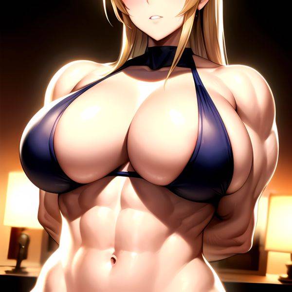 Big Boobs Naked 1girl Blue Eyes Muscular Big Muscles Huge Muscles Strong Arms Behind Back Looking At The Viewer Facing, 1647282795 - AIHentai - aihentai.co on pornintellect.com