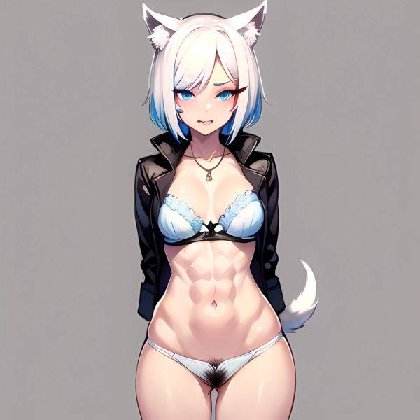 Solo 1girl Abs Animal Ears Aria Crystalplanet00 Bbc Chan Biting Black Hair Black Sclera Blue Eyes Breasts Colored Sclera Cropped, 2972242436 - AIHentai - aihentai.co on pornintellect.com