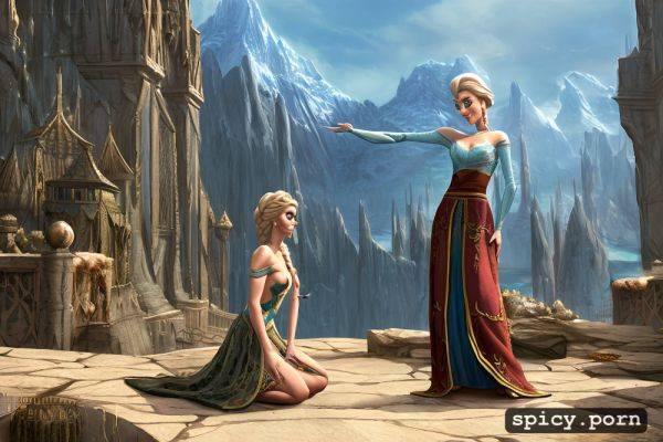 Small tits with pink perky nipples, elegant, elsa, illustration - spicy.porn on pornintellect.com