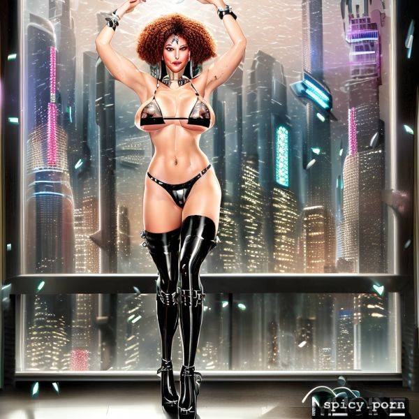 Dark sky, dramatic, wearing clear plastic rain coat, cinematic lighting - spicy.porn on pornintellect.com