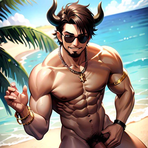 Naked Penis Dick Abs Atlas Vos Bara Beach Bracelet Brown Eyes Brown Hair Bulge Collarbone Commission Cow Horns Solo 1guy, 1138139315 - AIHentai - aihentai.co on pornintellect.com