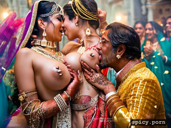 Clitoris pierced, hindu bride, naked bride, husband licking biting his wife s extremely large breast - spicy.porn on pornintellect.com