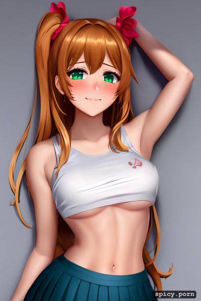 Soft pink underwear, full shot, happy, monika has extensively long coral brown hair - spicy.porn on pornintellect.com