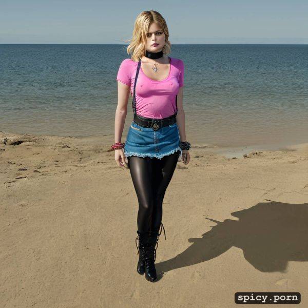 Black knee high boots, 8k, rose mciver as veronica mars standing on a beach rose mciver is wearing pink t shirt - spicy.porn on pornintellect.com