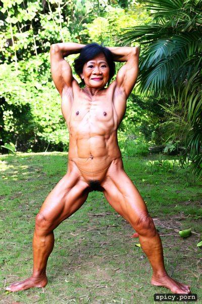 Short hair, no missing limbs, face, thai granny, outdoor, muscular arms - spicy.porn - Thailand on pornintellect.com