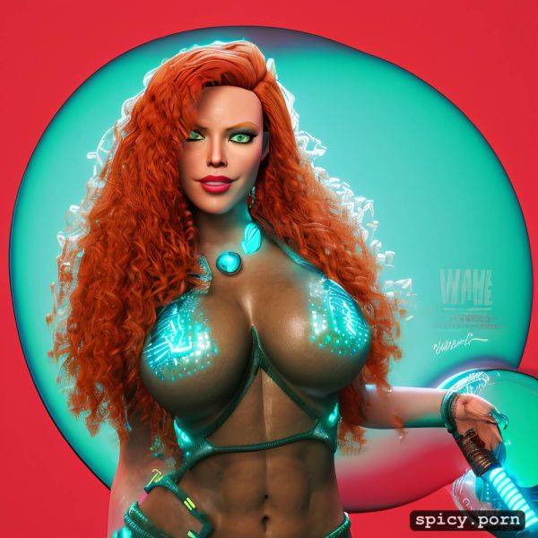 Mary wiseman glowwave full body portrait of curly red haired mad scientist woman from borderlands 3 - spicy.porn on pornintellect.com