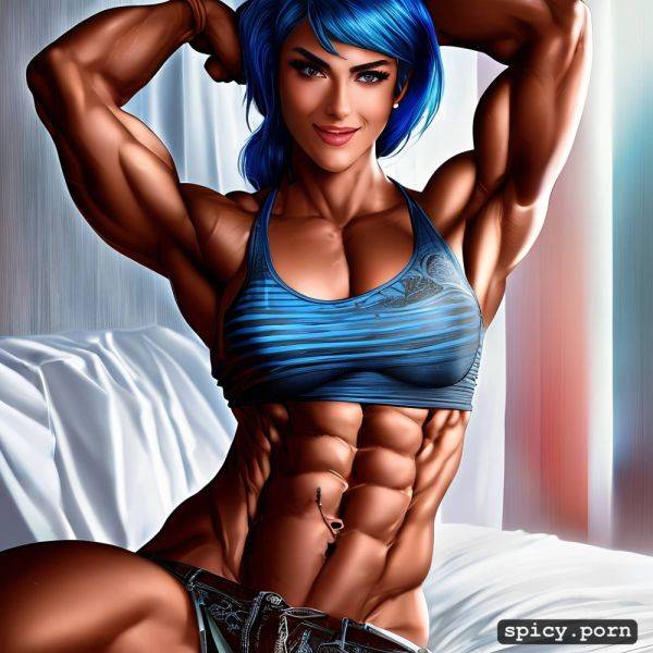 Small hips, 18 years gorgeous muscular female, flexing abs, slim waist - spicy.porn on pornintellect.com