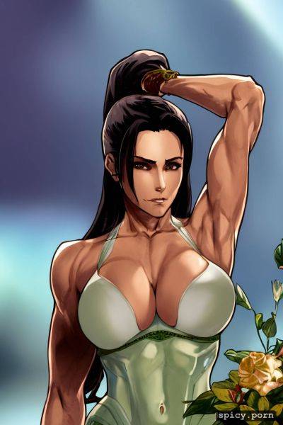 Fitness model, highres, bra only, realistic, lui tai yang, beautiful face - spicy.porn on pornintellect.com
