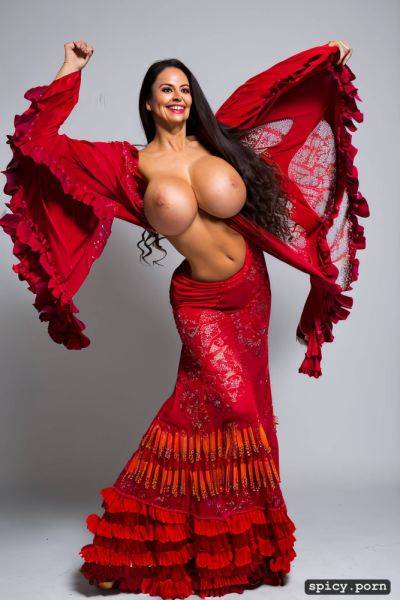 Color portrait, wide hips, beautiful performing flamenco dancer - spicy.porn on pornintellect.com