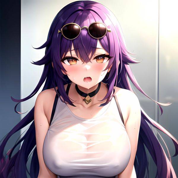 1girl Absurdres Breasts Collarbone Cum Ejaculation Eyewear On Head Hetero Highres Honkai Star Rail Honkai Series Hu Dako Kafka H, 2486436404 - AIHentai - aihentai.co on pornintellect.com