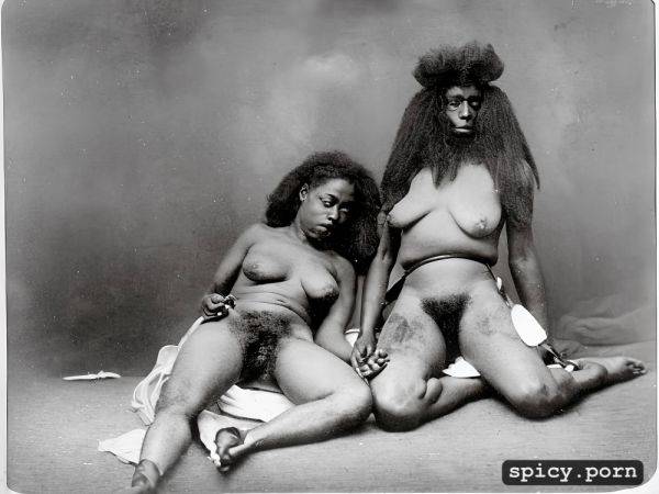 Small characters, spreading legs, full frontal, topless, nineteenth century photo - spicy.porn on pornintellect.com