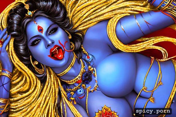 Ahegao face, blue skin, beautiful hindu goddes devi kali - spicy.porn on pornintellect.com