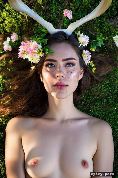 Flat chest, freckles, flowers in hair, small tits, bukakke, antlers - spicy.porn on pornintellect.com