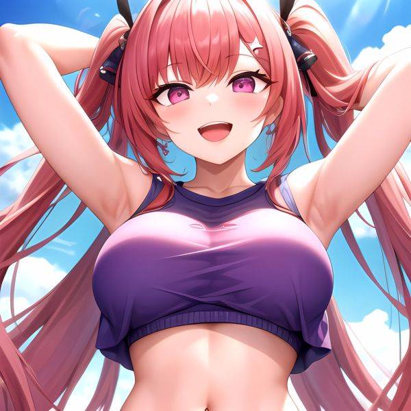 1girl D Absurdres Armpits Arms Behind Head Azur Lane Blush Breasts Bremerton Azur Lane Crop Top Highres Large Breasts Looking, 784182672 - AIHentai - aihentai.co on pornintellect.com