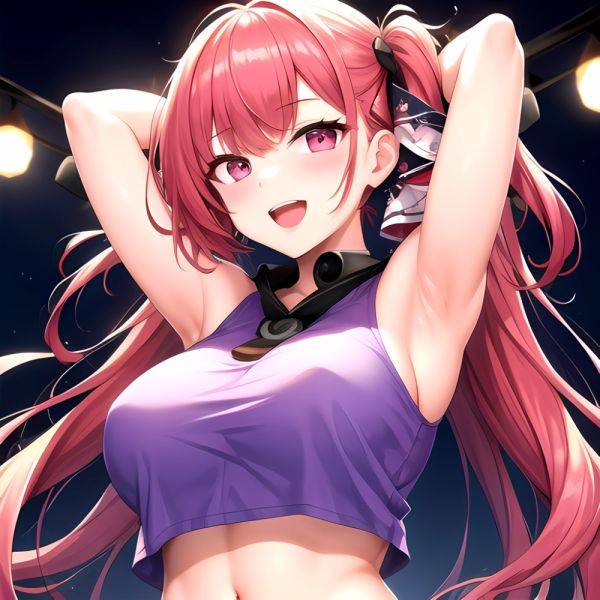 1girl D Absurdres Armpits Arms Behind Head Azur Lane Blush Breasts Bremerton Azur Lane Crop Top Highres Large Breasts Looking, 521805421 - AIHentai - aihentai.co on pornintellect.com