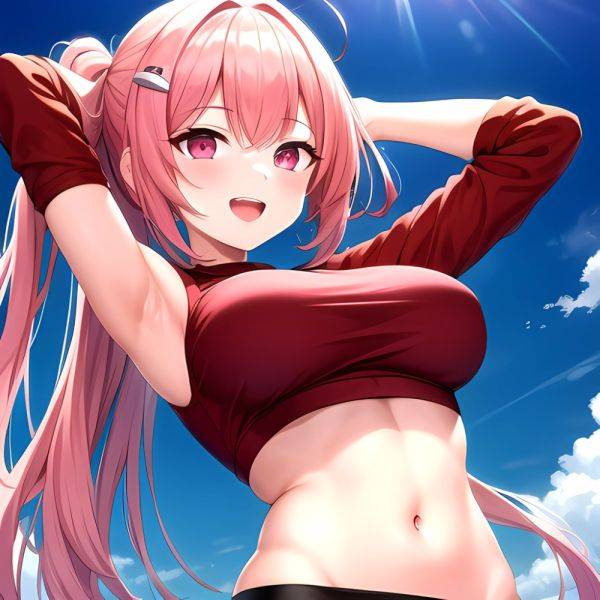 1girl D Absurdres Armpits Arms Behind Head Azur Lane Blush Breasts Bremerton Azur Lane Crop Top Highres Large Breasts Looking, 791993498 - AIHentai - aihentai.co on pornintellect.com