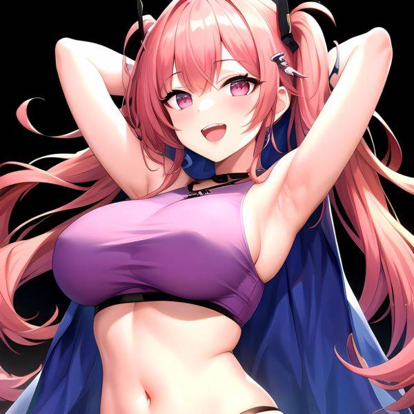 1girl D Absurdres Armpits Arms Behind Head Azur Lane Blush Breasts Bremerton Azur Lane Crop Top Highres Large Breasts Looking, 653606113 - AIHentai - aihentai.co on pornintellect.com