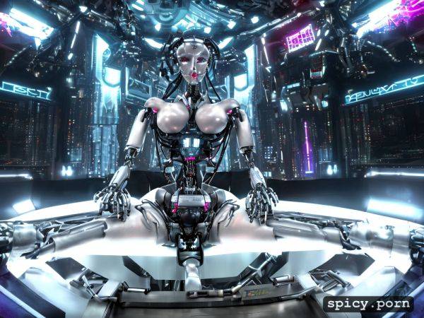 Sexy curvy cyber elf being enslaved by robots, a robot with a machine penis penetrating a lust goddess deeply - spicy.porn on pornintellect.com