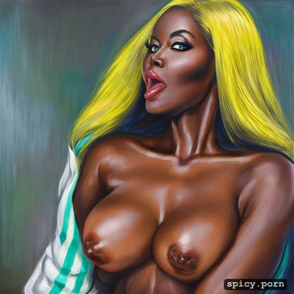 Ebony milf, office, 45 years old, nude, portrait, pastel colors - spicy.porn on pornintellect.com