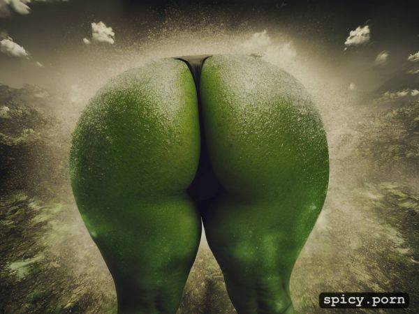 View from behind, she hulk, firm round ass, naked - spicy.porn on pornintellect.com