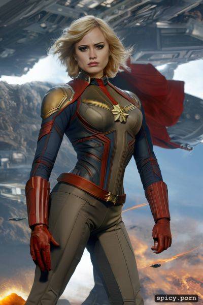 Captain marvel, floating in the air, marvel comics, angry look - spicy.porn on pornintellect.com