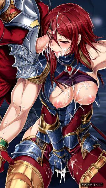 Style hentai cg, penetrating, coloured, multiple dick, red hair ripped armor female knight - spicy.porn on pornintellect.com