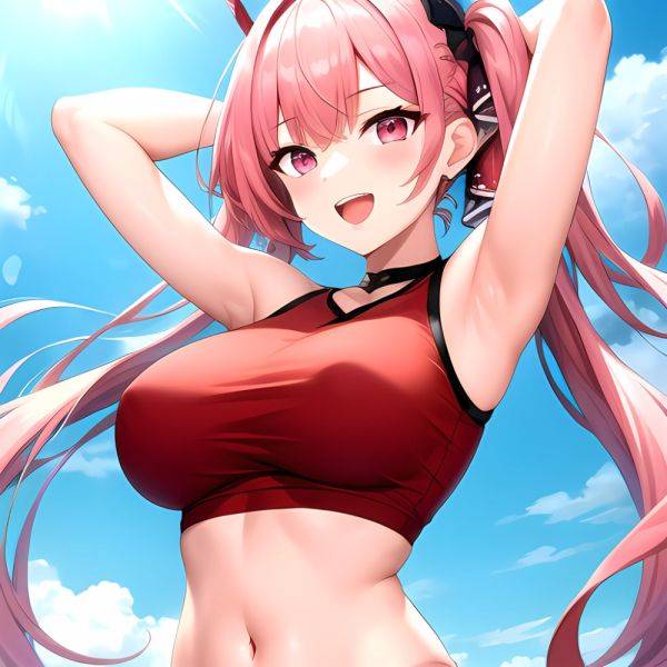 1girl D Absurdres Armpits Arms Behind Head Azur Lane Blush Breasts Bremerton Azur Lane Crop Top Highres Large Breasts Looking, 2975013668 - AIHentai - aihentai.co on pornintellect.com