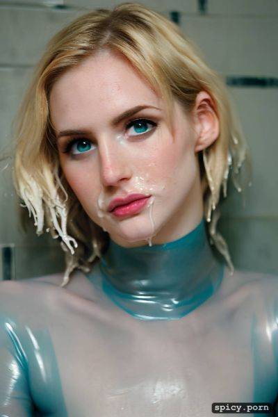 Pale skin, latex bodysuit, eye contact, 18 years old, looking at viewer - spicy.porn on pornintellect.com