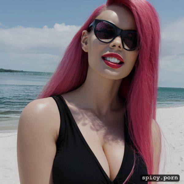 Gorgeous face, curvy body, black lady, dominatrix, on beach - spicy.porn on pornintellect.com