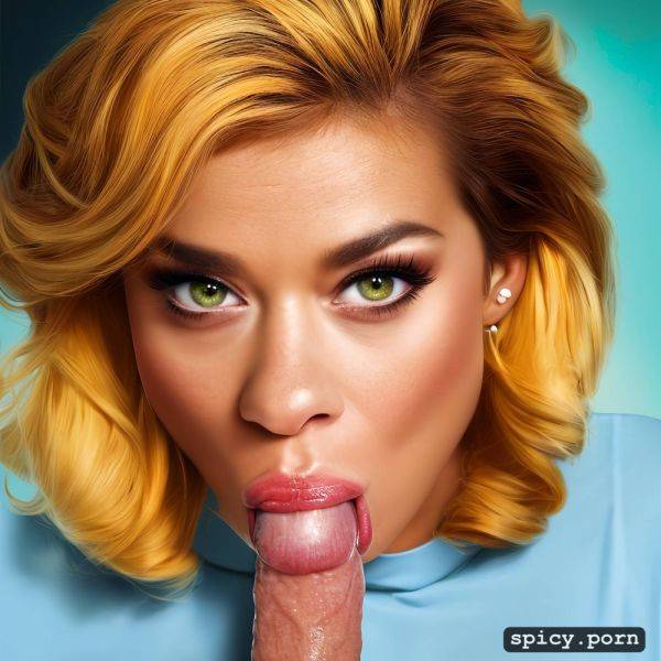 Highres, entire dick in mouth, giving a blowjob, messy blowjob - spicy.porn on pornintellect.com