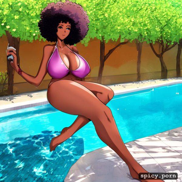 Touching her pussy, huge afro, chubby body, 20 years, huge breasts - spicy.porn on pornintellect.com