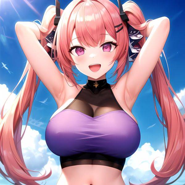 1girl D Absurdres Armpits Arms Behind Head Azur Lane Blush Breasts Bremerton Azur Lane Crop Top Highres Large Breasts Looking, 2087565468 - AIHentai - aihentai.co on pornintellect.com