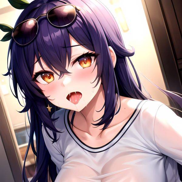 1girl Absurdres Breasts Collarbone Cum Ejaculation Eyewear On Head Hetero Highres Honkai Star Rail Honkai Series Hu Dako Kafka H, 2347739375 - AIHentai - aihentai.co on pornintellect.com