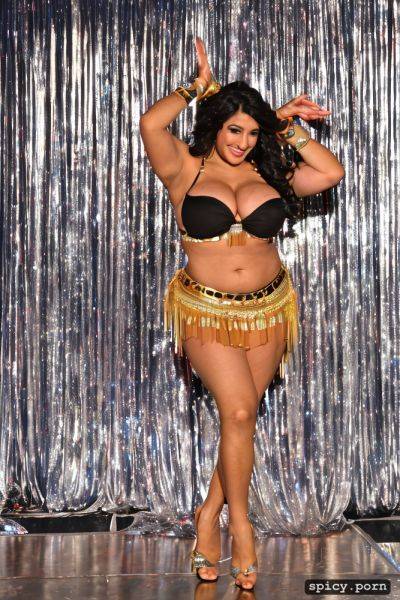 Performing in high heels on stage, huge hanging boobs, 34 yo beautiful thick american bellydancer - spicy.porn - Usa on pornintellect.com