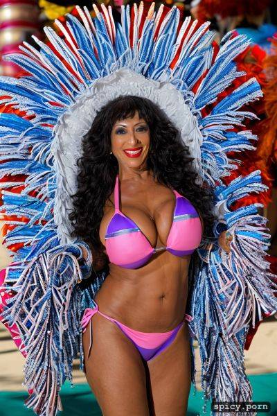 Color portrait, huge natural boobs, 63 yo beautiful performing brazilian carnival dancer - spicy.porn - Brazil on pornintellect.com