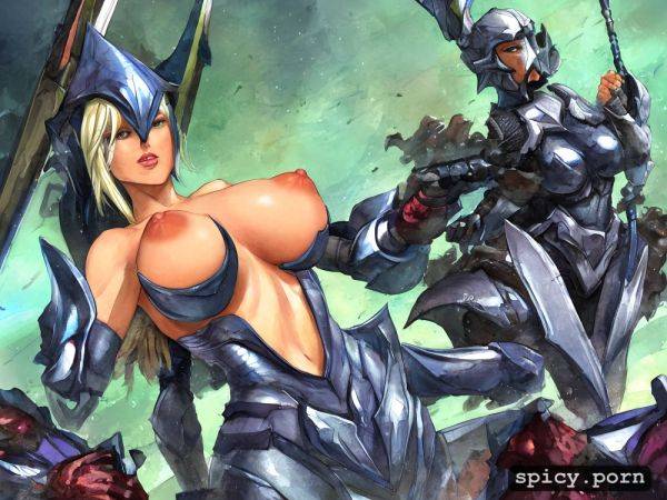 Colossal boobs, sexy knight, photo realism, beautiful pussy lips - spicy.porn on pornintellect.com