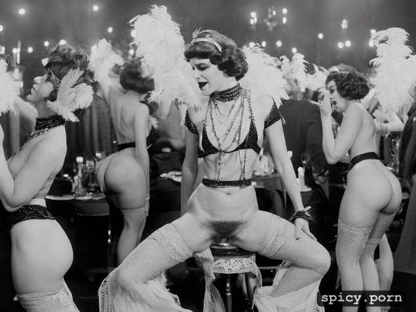 Showing their vaginas, laughing, no panties, hairy vaginas, 1920s flappers young women dancing at party with no panties - spicy.porn on pornintellect.com