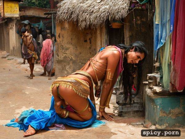30 40 yo woman, indian beggar, saree, flat ass, showing butthole from backside - spicy.porn - India on pornintellect.com
