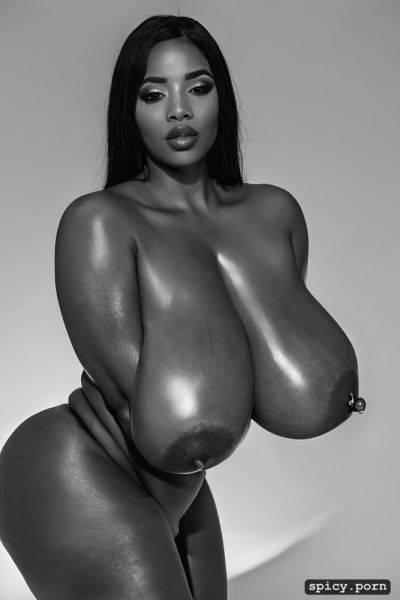 Dark skin, anatomically correct, looking at viewer, huge nipples are showing - spicy.porn on pornintellect.com