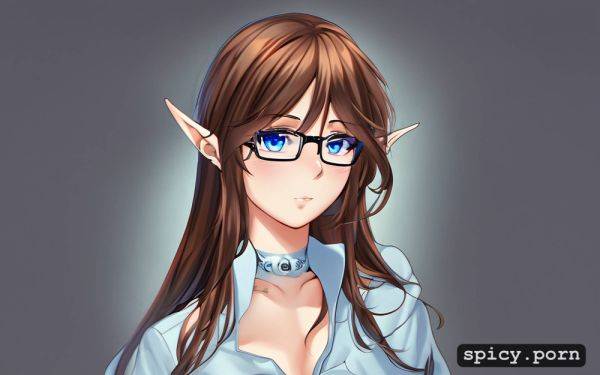 Elf ears, brown hair, wear glasses, blue eyes - spicy.porn on pornintellect.com