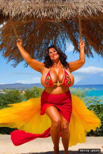 Giant hanging boobs, performing on stage, color portrait, curvy body - spicy.porn on pornintellect.com